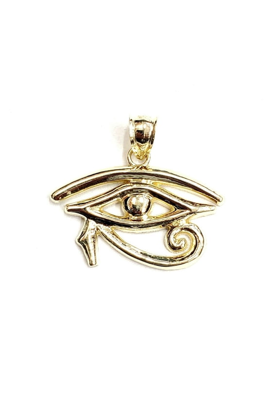 10k yellow Gold Egyptian eye of Horus protection Pendant fine gift jewelry 2.6g