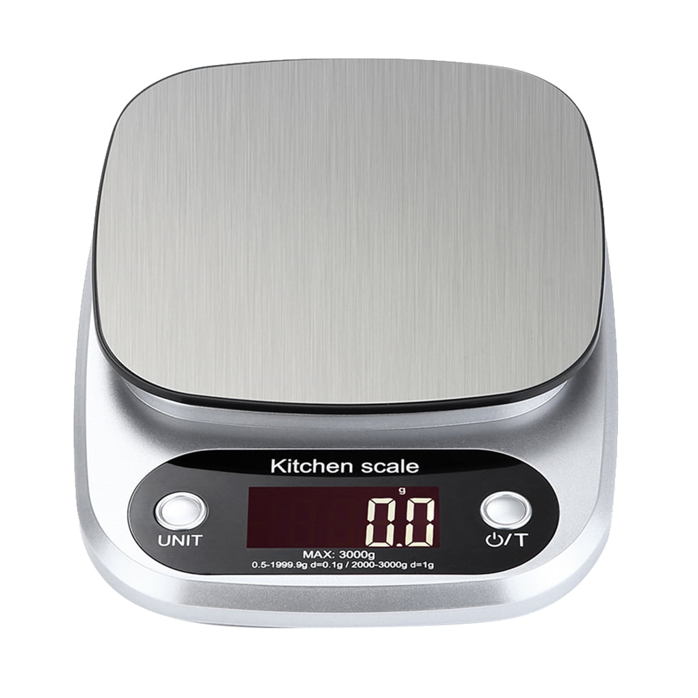 1pc Portable Small Digital Scale Stainless Steel Kitchen Scales Multifunction Baking Food Scale Coffee Electronic Platform Scale for Home Store (10kg/