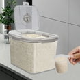 thumbnail image 1 of 10kg Large Rice Storage Container Food Flour Airtight Box Rice Dispenser W/ Cup, 1 of 18