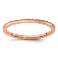 thumbnail image 1 of 10kr 1.2mm Criss-cross Pattern Stackable Band Ring Size 9 Stackable Ring for Women and Men, 1 of 2