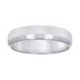 thumbnail image 1 of 10kt 10k White Gold Unisex 5mm Comfort-Fit Wedding Band Ring Size 6, 1 of 1