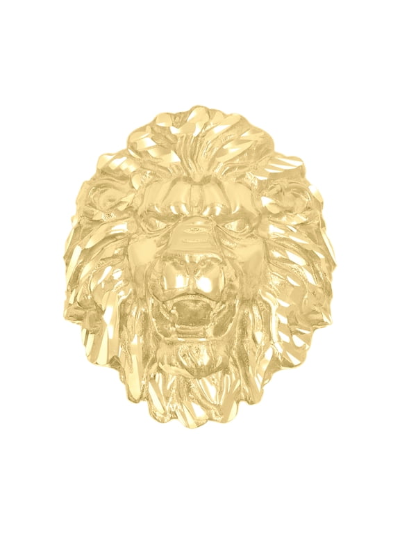 10kt 10k Yellow Gold Mens Leo/Lion Head Animal Wildlife Ring