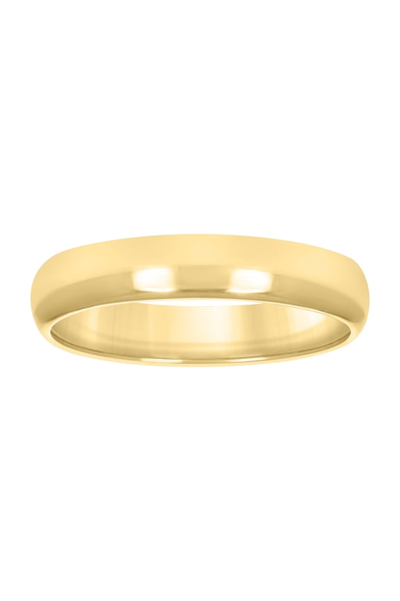 10kt 10k Yellow Gold Unisex 4mm Comfort-Fit Wedding Band Ring Size 6