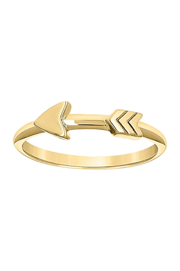 10kt 10k Yellow Gold Womens Arrow Fashion Ring