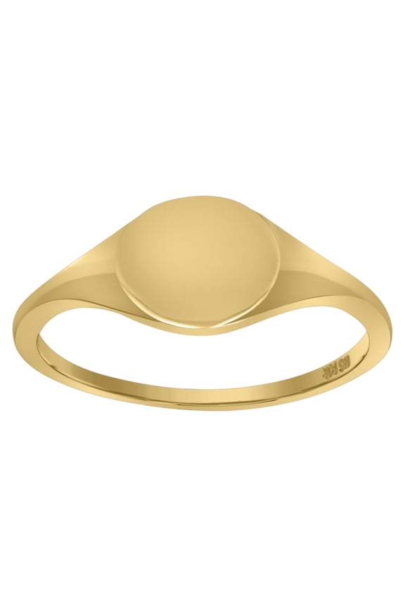 10kt 10k Yellow Gold Womens Engraveable Signet Rings