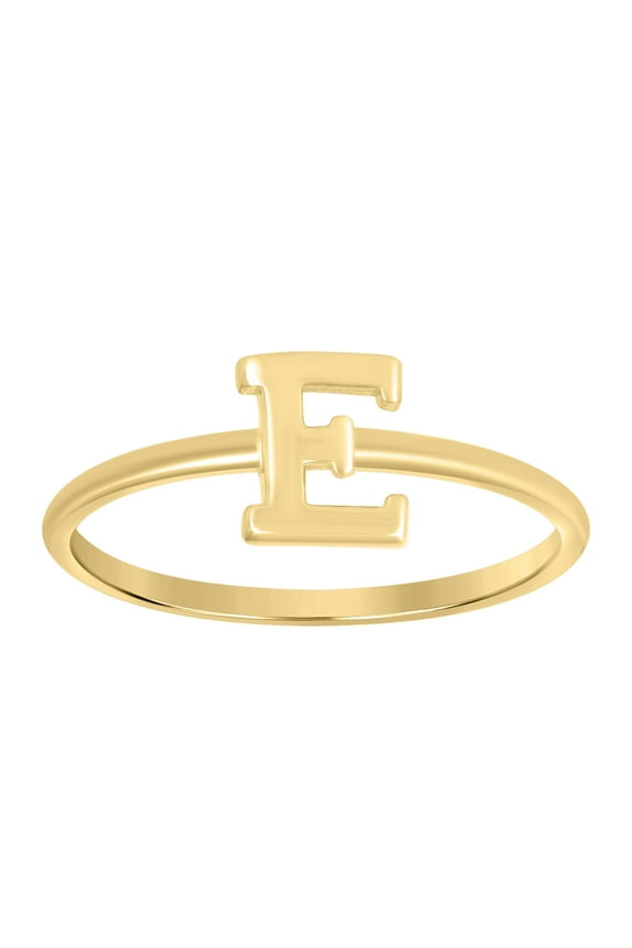 10kt 10k Yellow Gold Womens Initial Alphabet E Ring