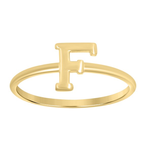 10kt 10k Yellow Gold Womens Initial Alphabet F Ring