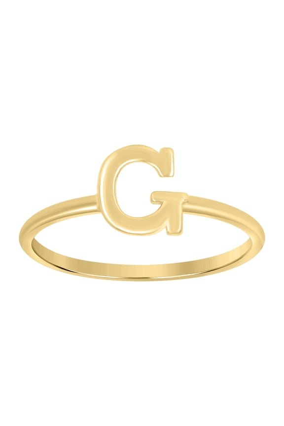 10kt 10k Yellow Gold Womens Initial Alphabet G Ring
