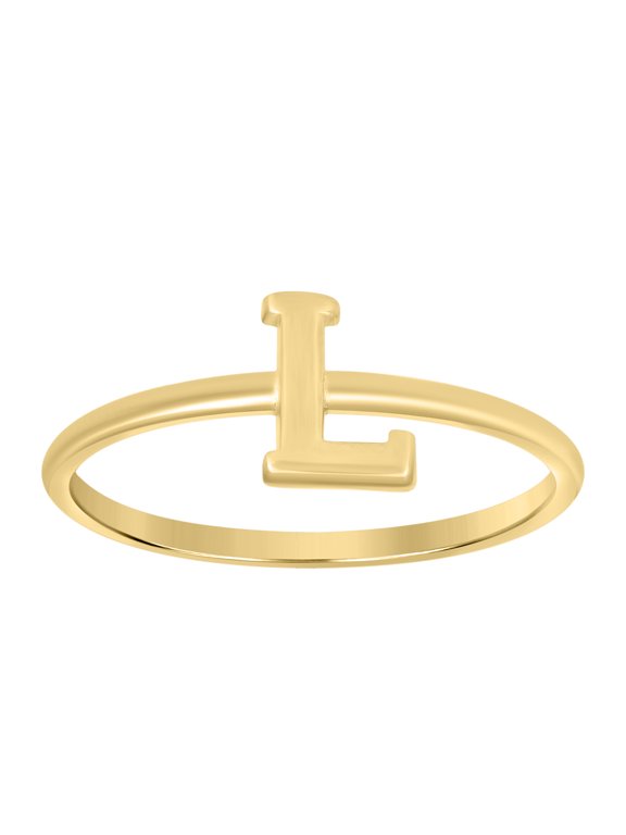 10kt 10k Yellow Gold Womens Initial Alphabet L Ring