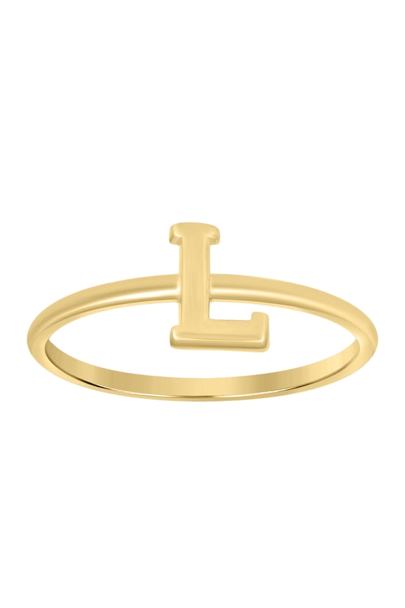 10kt 10k Yellow Gold Womens Initial Alphabet L Ring