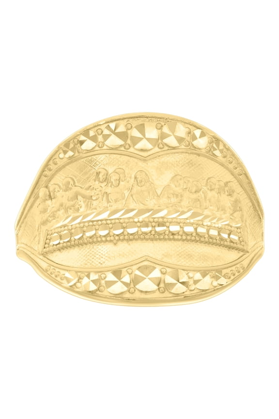 10kt 10k Yellow Gold Womens Last Supper Religious Ring