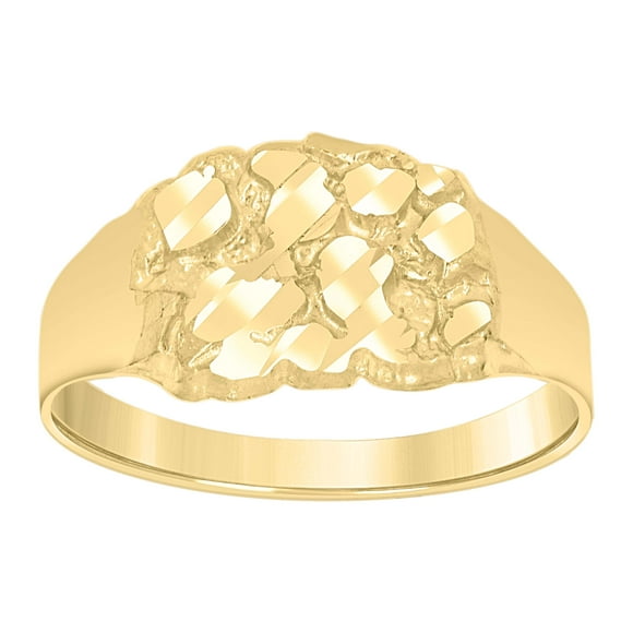 10kt 10k Yellow Gold Womens Nugget Fashion Ring Size 5