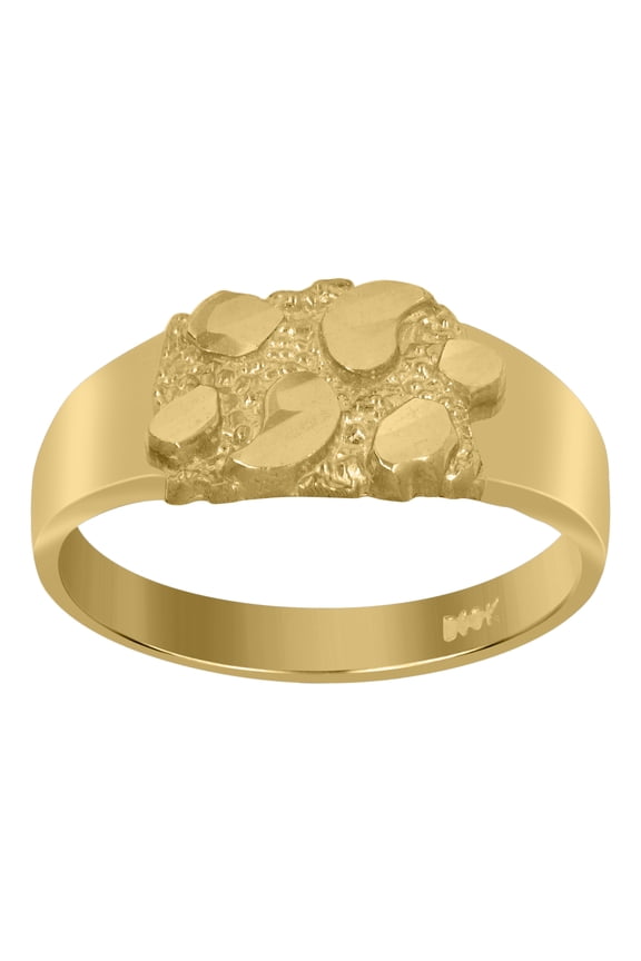 10kt 10k Yellow Gold Womens Nugget Ring Size 7