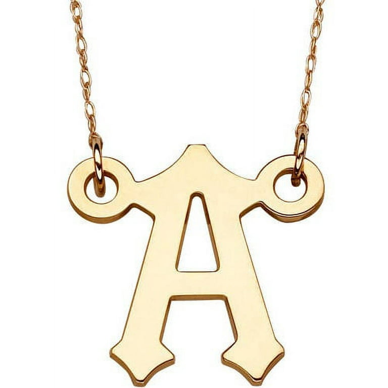 10kt Gold Initial Pendant Necklace 20
