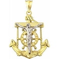10kt Gold Mariners Cross Charm Pendant