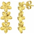 thumbnail image 1 of 10kt Gold Plumeria Earrings, 1 of 1