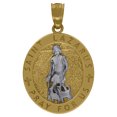 thumbnail image 1 of 10kt Real Two-Tone Gold Mens Religious Saint Lazarus Pendant, 1 of 1