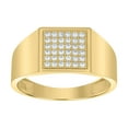 thumbnail image 1 of 10kt Real Yellow Gold Mens Cubic-Zirconia Square Head Fashion Ring, 1 of 1