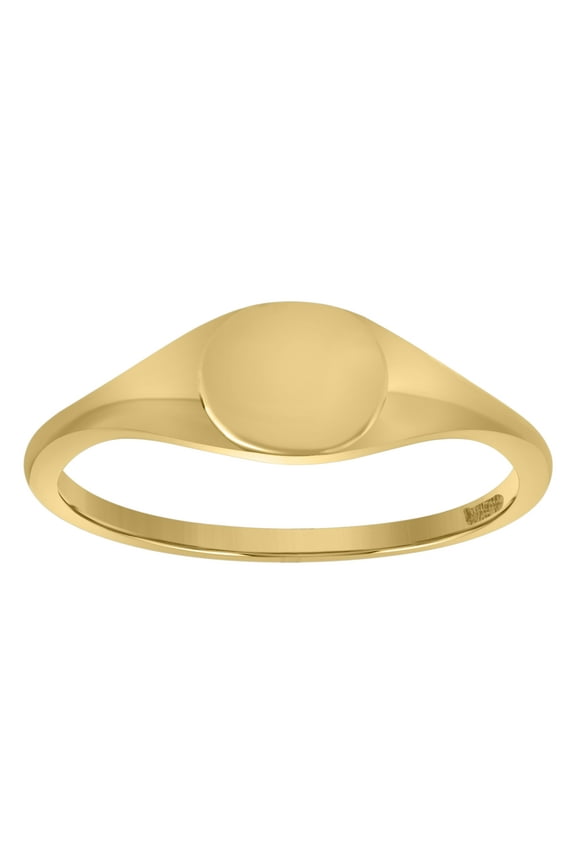 10kt Real Yellow Gold Womens Engraveable Signet Rings