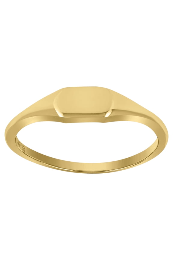 10kt Real Yellow Gold Womens Engraveable Signet Rings