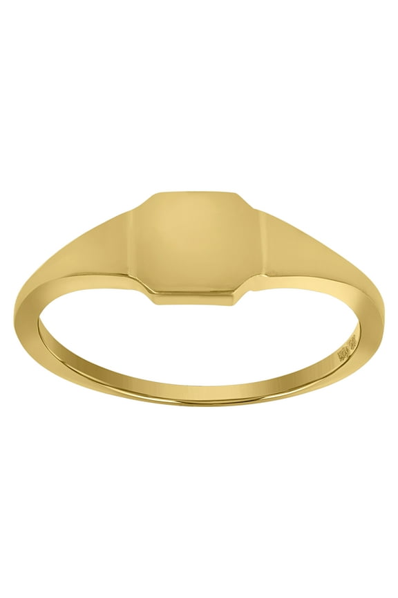 10kt Real Yellow Gold Womens Engraveable Signet Rings