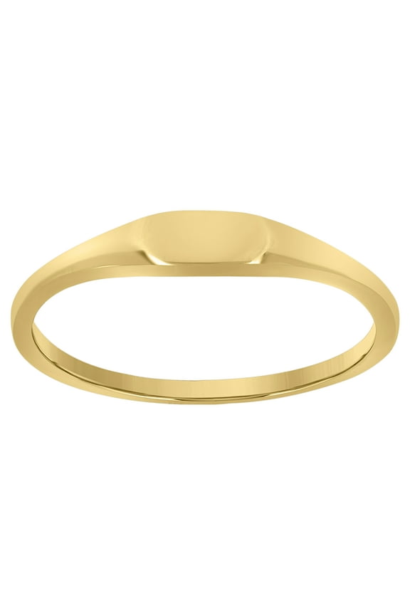 10kt Real Yellow Gold Womens Engraveable Signet Rings