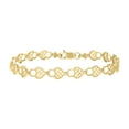 thumbnail image 1 of 10kt Real Yellow Gold Womens Heart Lock Link 8" Bracelet, 1 of 2