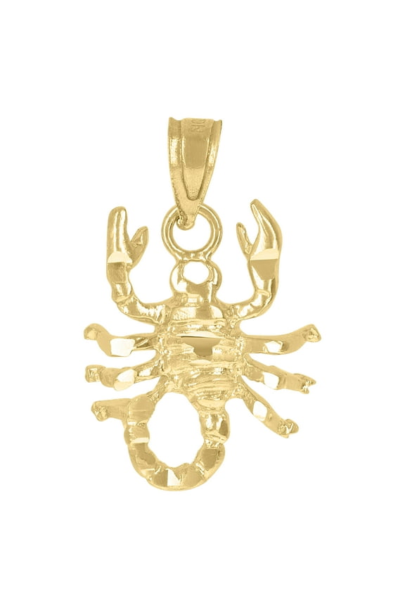 10kt Real Yellow Gold Womens Mens Unisex Scorpion Animal Charm Pendant