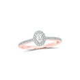 thumbnail image 1 of 10kt Rose Gold Oval Diamond Halo Bridal Wedding Engagement Ring 1/3 Cttw, 1 of 1