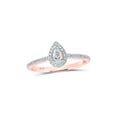 thumbnail image 1 of 10kt Rose Gold Pear Diamond Halo Bridal Wedding Engagement Ring 1/3 Cttw, 1 of 1