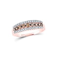 thumbnail image 1 of 10kt Rose Gold Womens Round Brown Diamond Band Ring 1/2 Cttw, 1 of 4