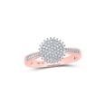 thumbnail image 1 of 10kt Rose Gold Womens Round Diamond Circle Ring 1/4 Cttw, 1 of 1
