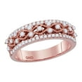 thumbnail image 1 of 10kt Rose Gold Womens Round Diamond Roped Woven Band Ring 1/2 Cttw, 1 of 2