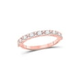 thumbnail image 1 of 10kt Rose Gold Womens Round Diamond Single Row Band Ring 3/4 Cttw, 1 of 1