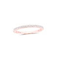 thumbnail image 1 of 10kt Rose Gold Womens Round Diamond Single Row Stackable Band Ring 1/8 Cttw, 1 of 4