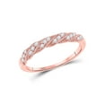 thumbnail image 1 of 10kt Rose Gold Womens Round Diamond Stackable Band Ring 1/8 Cttw, 1 of 1