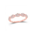 thumbnail image 1 of 10kt Rose Gold Womens Round Diamond Teardrop Stackable Band Ring 1/3 Cttw, 1 of 4