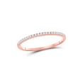 thumbnail image 1 of Diamond Princess 10kt Rose Gold Womens Round Diamond Timeless Stackable Band Ring 1/8 Cttw, 1 of 4