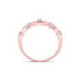 thumbnail image 1 of 10kt Rose Gold Womens Round Diamond Wave Stackable Band Ring 1/8 Cttw, 1 of 5