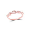 thumbnail image 1 of 10kt Rose Gold Womens Round Diamond Wavy Band Ring 1/5 Cttw, 1 of 1