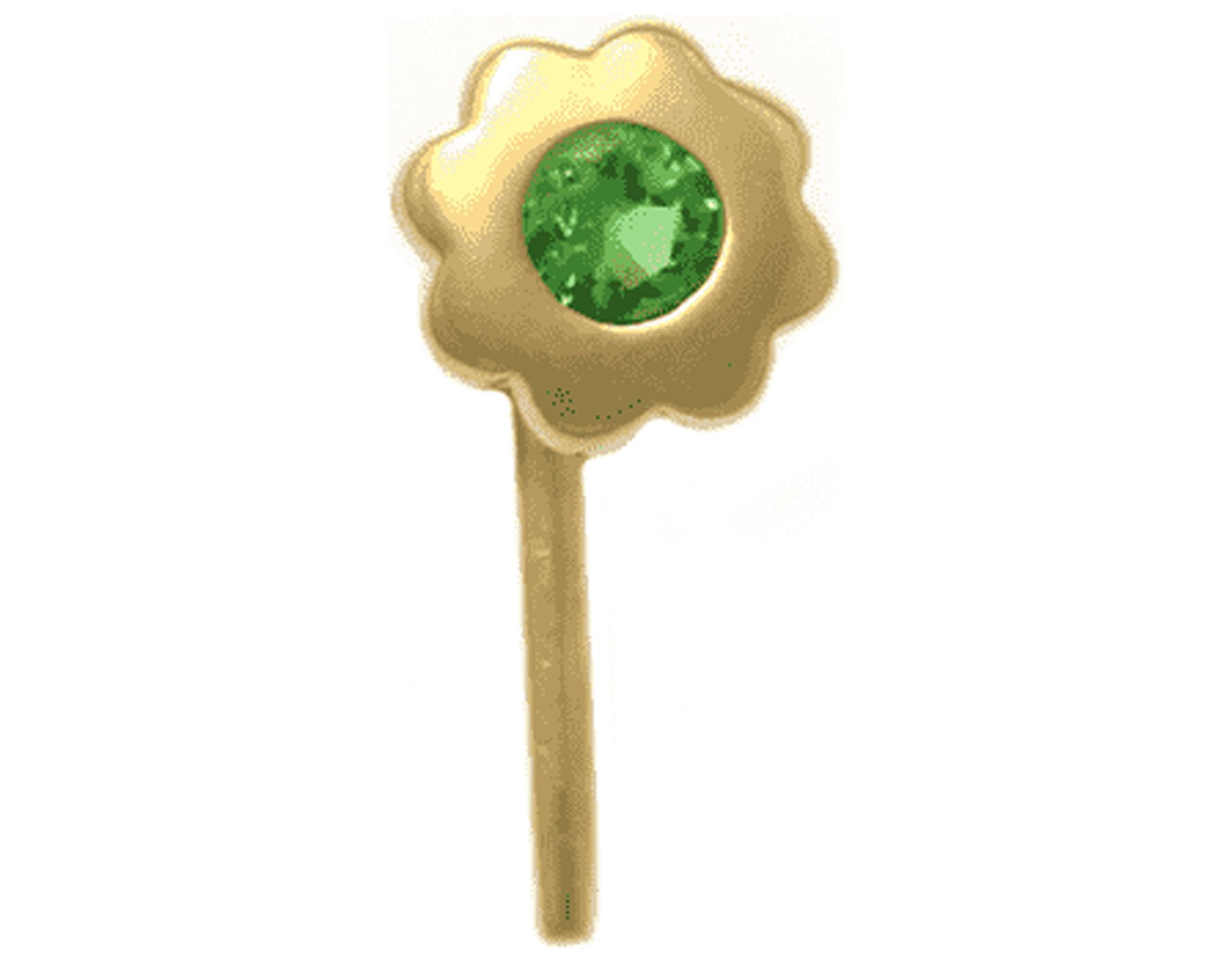 10kt Solid Yellow Gold Nose Ring In A Flower Design Walmart
