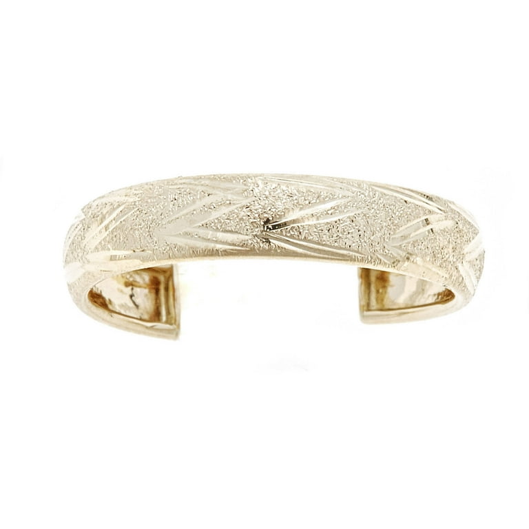10kt Solid Yellow Gold Toe Ring In A Diamond Cut Design Walmart