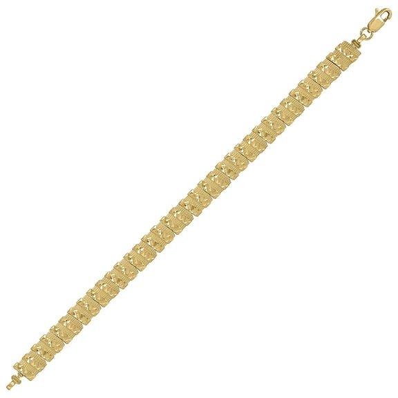 10kt Two-Tone Gold Womens Mesh Link Bracelet Size 8 Inches