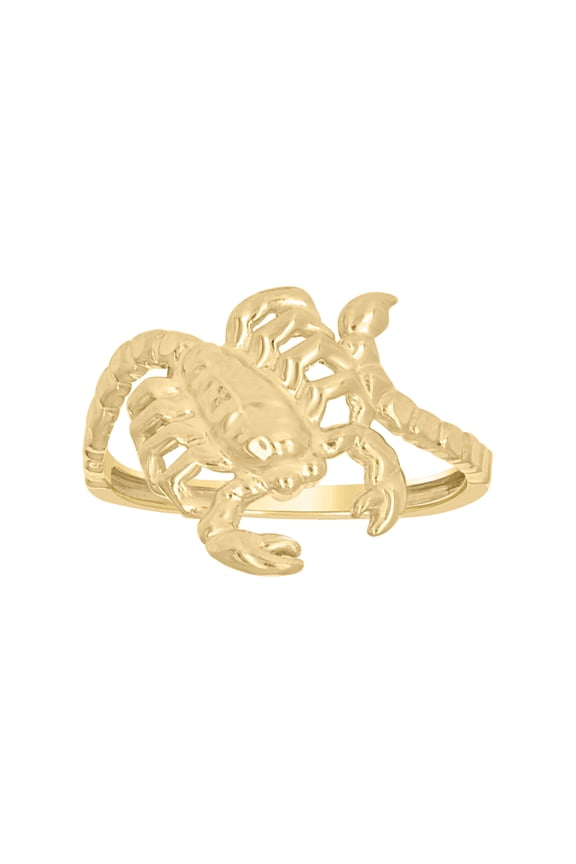 10kt Two-Tone Gold Womens Scorpion Zodiac Sign Bridal Anniversary Engagement Wedding Ring, Womens Size: 7