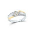 thumbnail image 1 of 10kt Two-tone Gold Mens Round Diamond 3-stone Wedding Ring 1/2 Cttw, 1 of 4