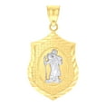 thumbnail image 1 of 10k Two-tone Gold Mens St. Christopher Religious Charm Pendant for Men, 1 of 3