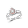 thumbnail image 1 of 10kt Two-tone Gold Round Diamond Bridal Wedding Ring Band Set 1/2 Cttw, 1 of 3