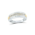 thumbnail image 1 of 10kt Two-tone White Gold Mens Round Diamond Wedding Anniversary Band Ring 1/4 Cttw, 1 of 1