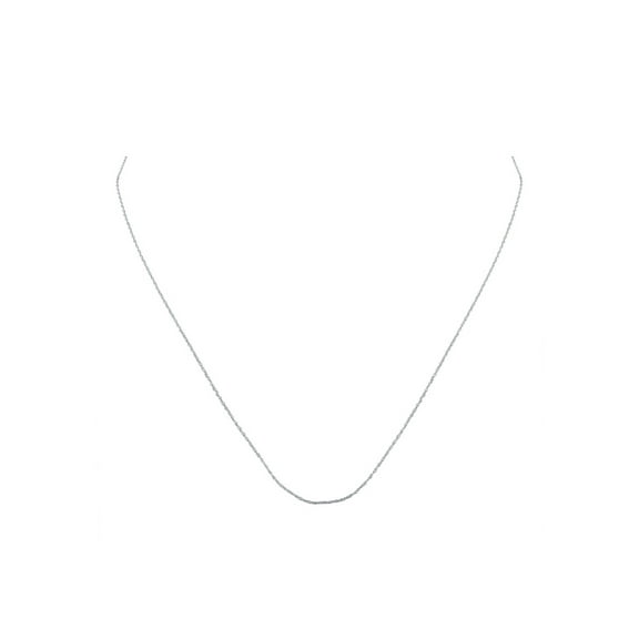 10kt White Gold 18-inch Rope Chain with Spring-ring Closure