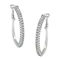 thumbnail image 1 of 10kt White Gold 1ct TDW Diamond Hoop Earrings (I-J,I2-I3), 1 of 7